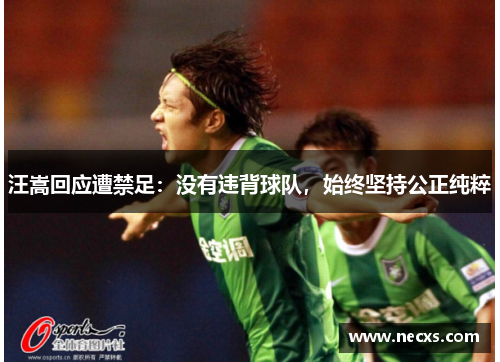 汪嵩回应遭禁足:没有违背球队,始终坚持公正纯粹